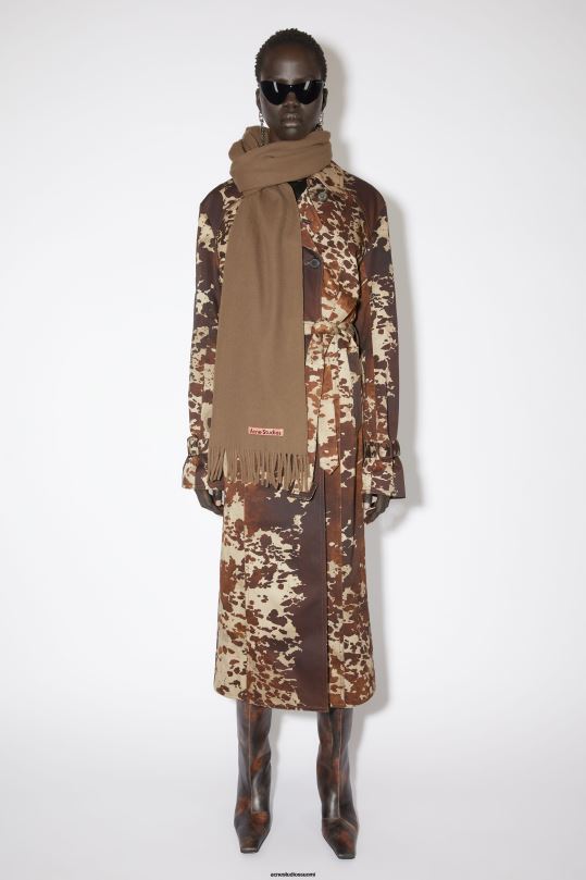 Acne Studios Lisätarvikkeet karamelliruskea 0VF2B617 hapsuvillahuivi - kapea