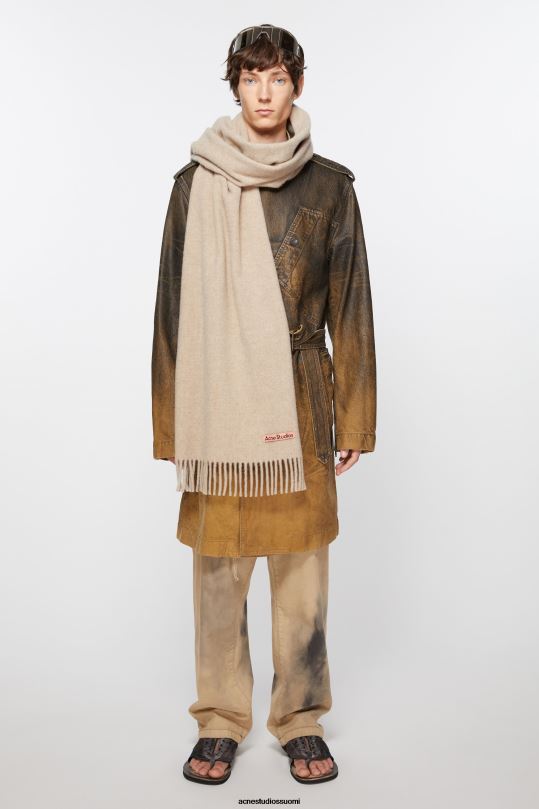 Acne Studios Lisätarvikkeet kaurapuuro melange 0VF2B813 hapsuvillahuivi - ylisuuri