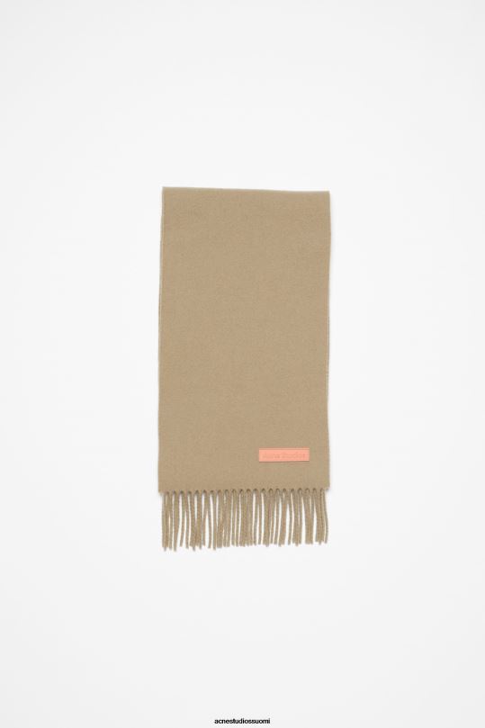 Acne Studios Lisätarvikkeet khakin vihreä 0VF2B601 hapsuvillahuivi - kapea