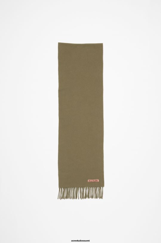 Acne Studios Lisätarvikkeet khakin vihreä 0VF2B603 hapsuvillahuivi - laiha