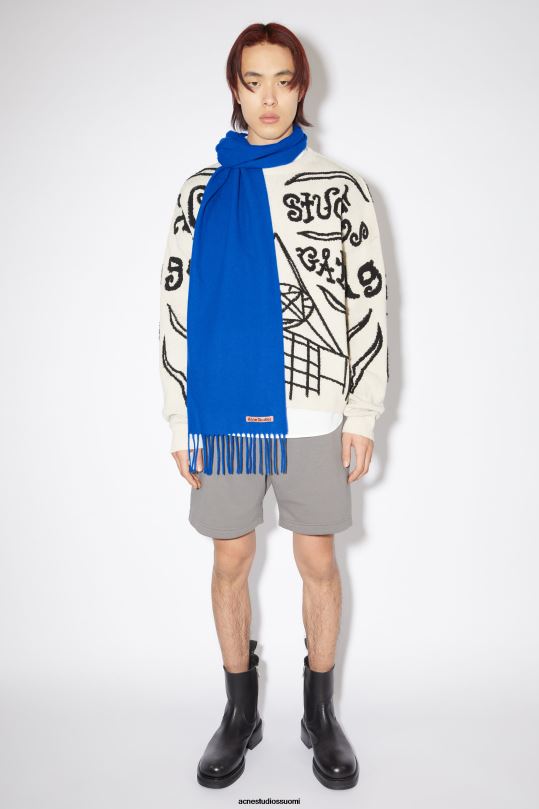 Acne Studios Lisätarvikkeet kuninkaallisen sininen 0VF2B567 hapsuvillahuivi - laiha