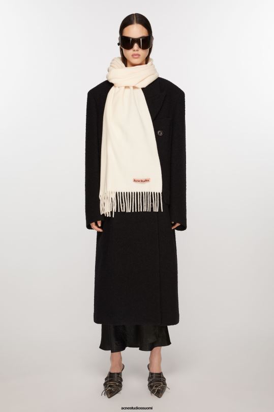 Acne Studios Lisätarvikkeet lämmin valkoinen 0VF2B874 hapsuvillahuivi - kapea