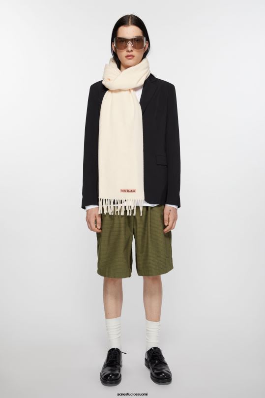 Acne Studios Lisätarvikkeet lämmin valkoinen 0VF2B874 hapsuvillahuivi - kapea