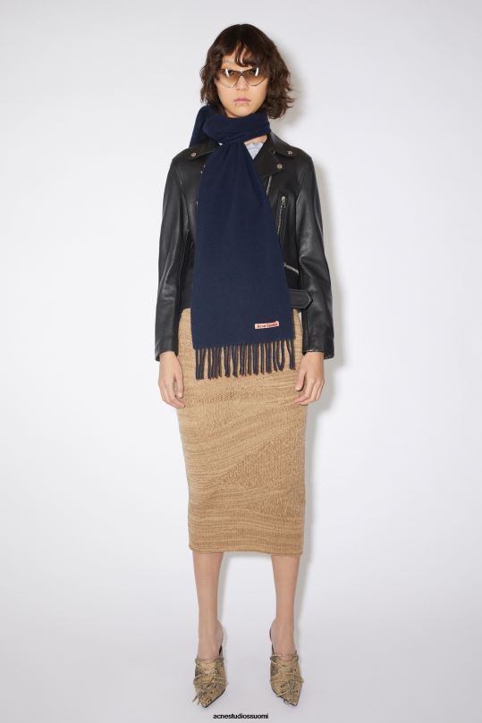 Acne Studios Lisätarvikkeet laivastonsininen 0VF2B549 hapsuvillahuivi - laiha