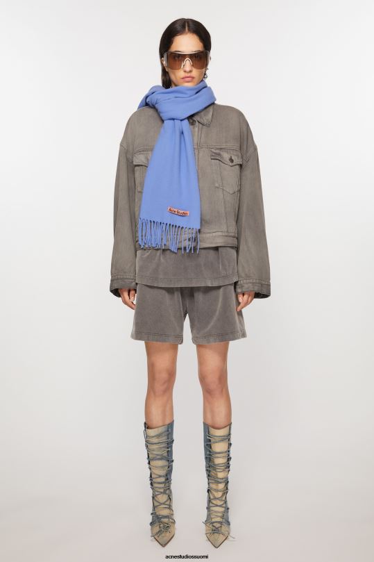 Acne Studios Lisätarvikkeet makea sininen 0VF2B565 hapsuvillahuivi - kapea