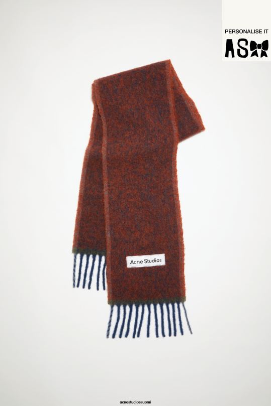 Acne Studios Lisätarvikkeet munakoison sininen 0VF2B590 villamohair-huivi - kapea