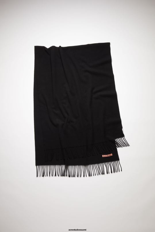 Acne Studios Lisätarvikkeet musta 0VF2B507 hapsuvillahuivi - ylisuuri