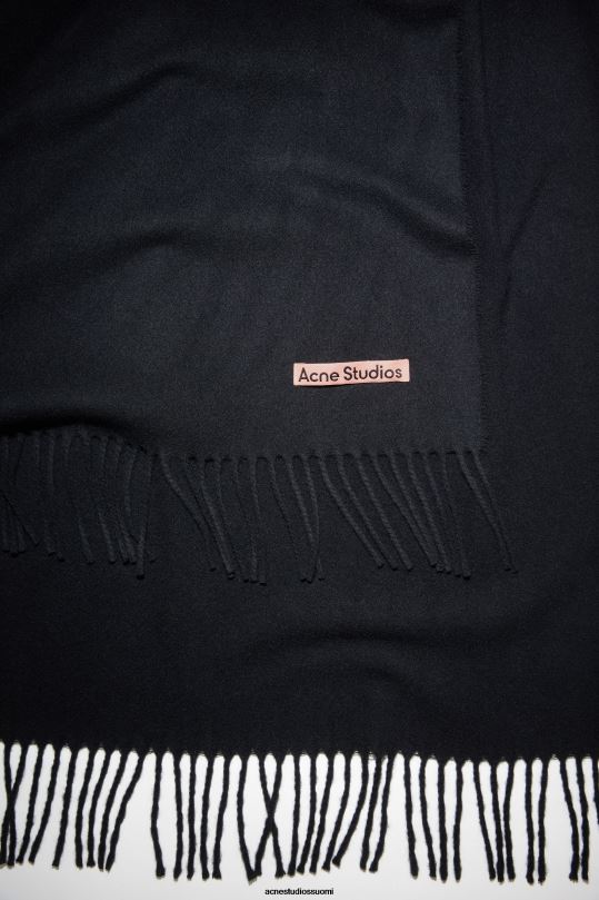 Acne Studios Lisätarvikkeet musta 0VF2B507 hapsuvillahuivi - ylisuuri