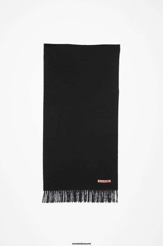 Acne Studios Lisätarvikkeet musta 0VF2B518 kashmir hapsuhuivi - kapea