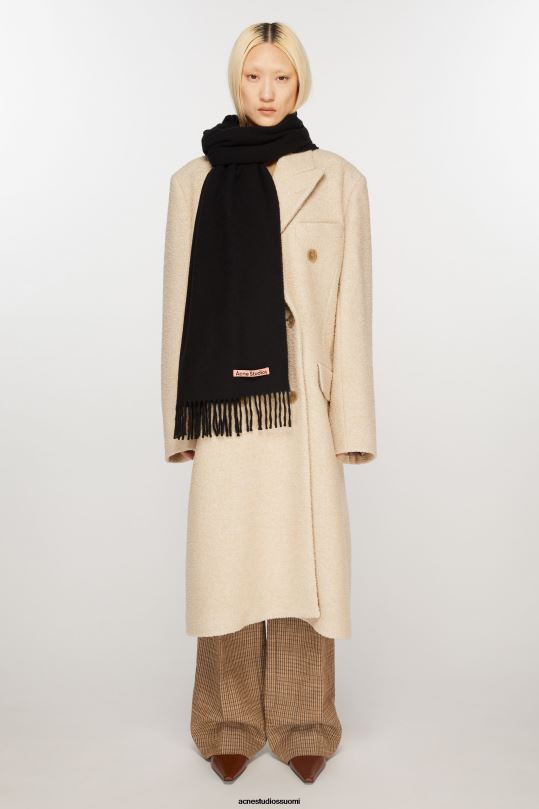 Acne Studios Lisätarvikkeet musta 0VF2B518 kashmir hapsuhuivi - kapea