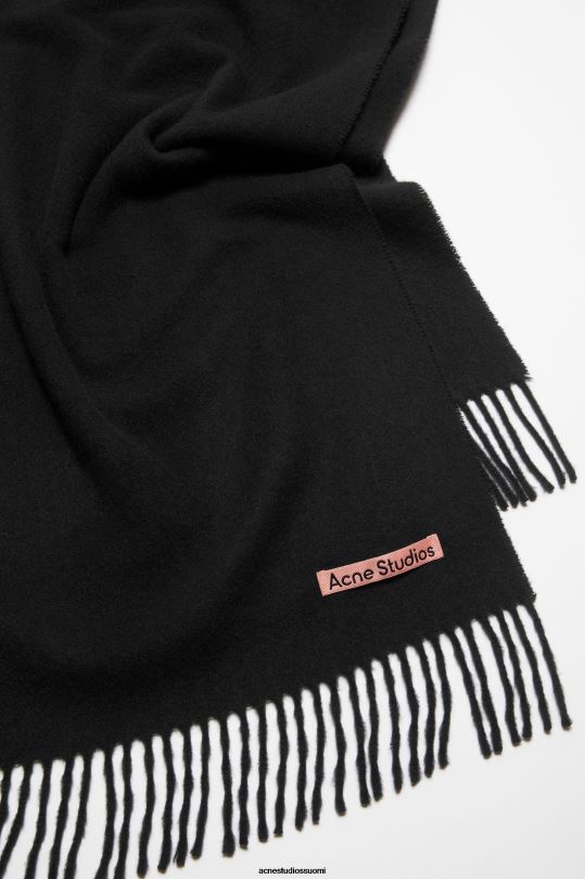 Acne Studios Lisätarvikkeet musta 0VF2B518 kashmir hapsuhuivi - kapea
