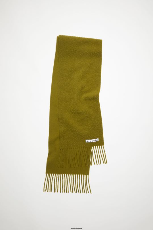 Acne Studios Lisätarvikkeet oliivinvihreä 0VF2B616 villainen hapsuhuivi