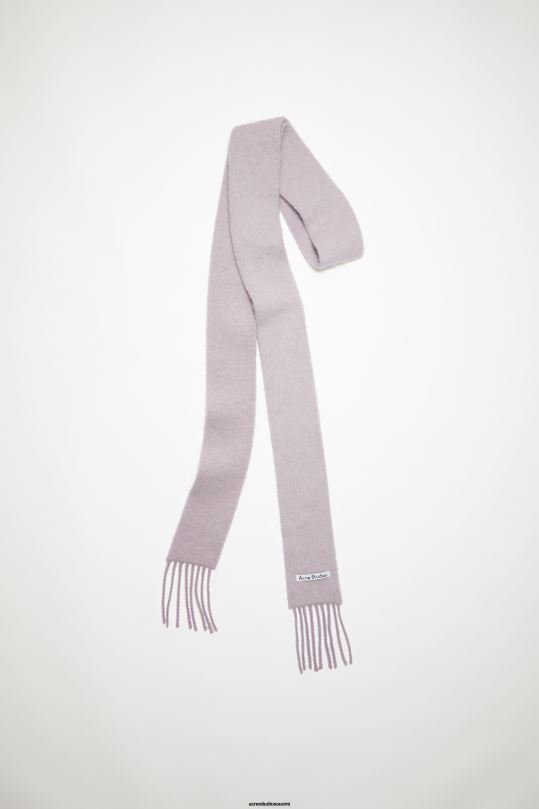 Acne Studios Lisätarvikkeet pölyinen lila 0VF2B704 villa-alpakka-hapsuhuivi - laiha
