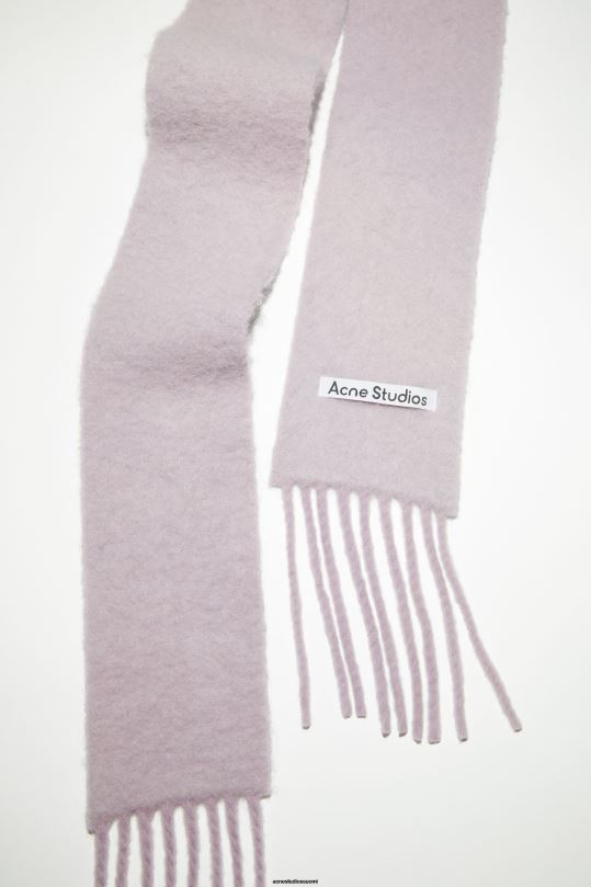 Acne Studios Lisätarvikkeet pölyinen lila 0VF2B704 villa-alpakka-hapsuhuivi - laiha