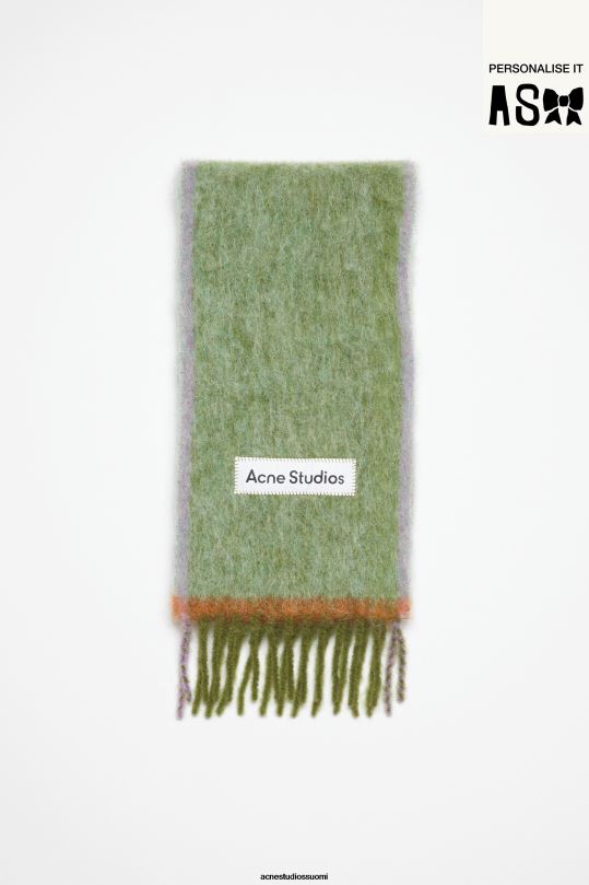 Acne Studios Lisätarvikkeet ruohonvihreä 0VF2B619 villamohair-huivi - kapea