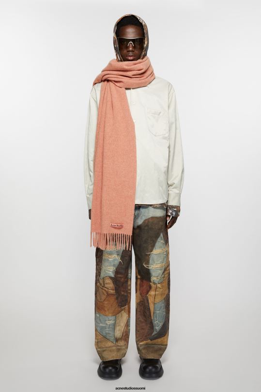 Acne Studios Lisätarvikkeet ruusumelangia 0VF2B731 hapsuvillahuivi - kapea