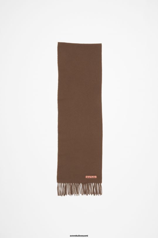 Acne Studios Lisätarvikkeet suklaanruskea 0VF2B587 hapsuvillahuivi - laiha