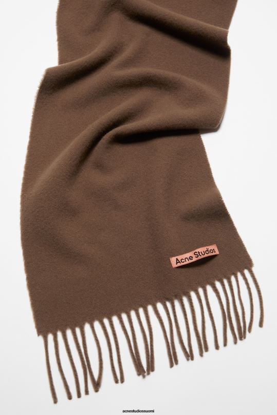 Acne Studios Lisätarvikkeet suklaanruskea 0VF2B587 hapsuvillahuivi - laiha