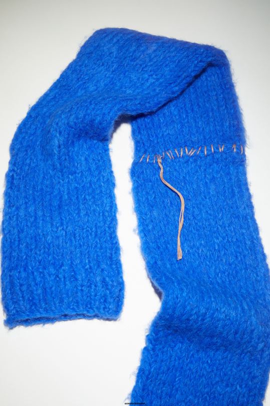 Acne Studios Lisätarvikkeet syvän sininen 0VF2B544 alpaca sekoitushihainen huivi