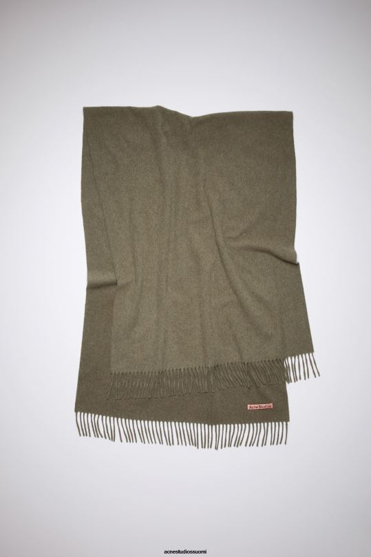 Acne Studios Lisätarvikkeet vaalea oliivimeleanssi 0VF2B615 hapsuvillahuivi - ylisuuri
