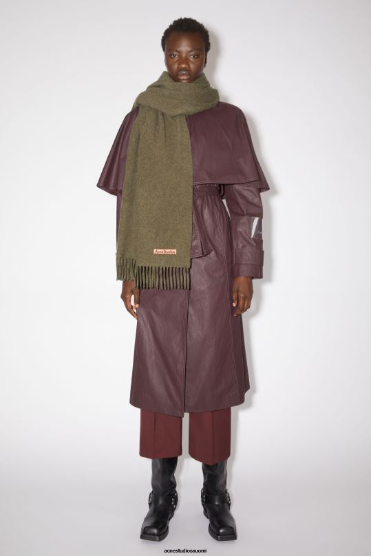 Acne Studios Lisätarvikkeet vaalea oliivimeleanssi 0VF2B615 hapsuvillahuivi - ylisuuri