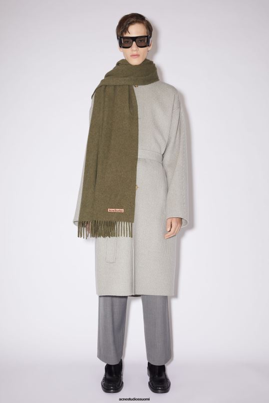 Acne Studios Lisätarvikkeet vaalea oliivimeleanssi 0VF2B615 hapsuvillahuivi - ylisuuri