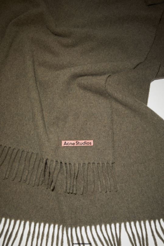 Acne Studios Lisätarvikkeet vaalea oliivimeleanssi 0VF2B615 hapsuvillahuivi - ylisuuri
