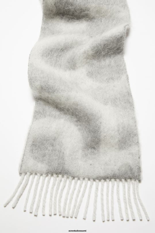 Acne Studios Lisätarvikkeet vaalean harmaa 0VF2B660 logo huivi