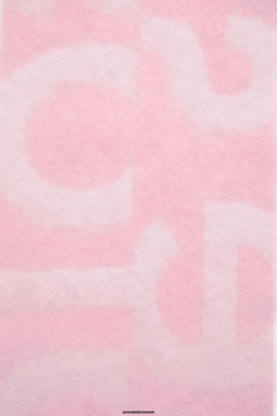 Acne Studios Lisätarvikkeet vaaleanpunainen 0VF2B850 logo huivi
