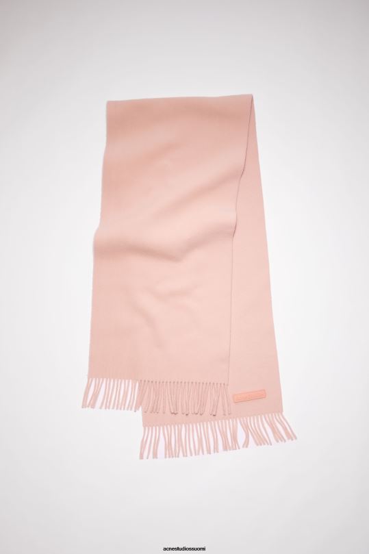 Acne Studios Lisätarvikkeet vaaleanpunainen 0VF2B856 villahuivi vaaleanpunainen etiketti