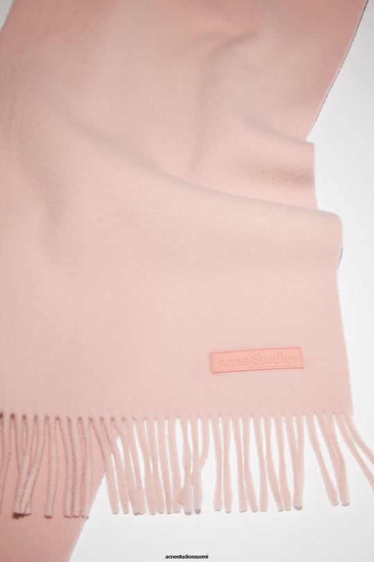 Acne Studios Lisätarvikkeet vaaleanpunainen 0VF2B856 villahuivi vaaleanpunainen etiketti