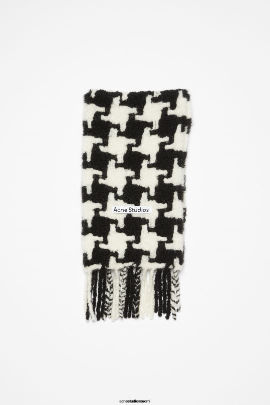 Acne Studios Lisätarvikkeet valkoinen musta 0VF2B836 koiranhammas huivi
