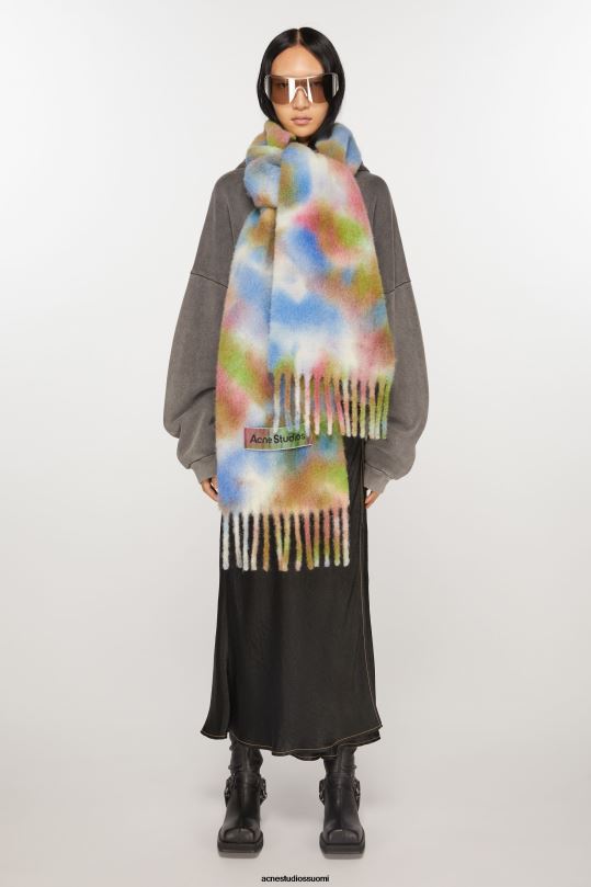 Acne Studios Lisätarvikkeet vihreä multi 0VF2B571 solmittava alpakanvillahuivi