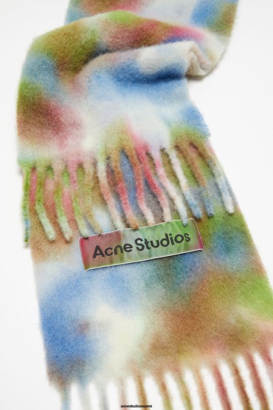 Acne Studios Lisätarvikkeet vihreä multi 0VF2B571 solmittava alpakanvillahuivi
