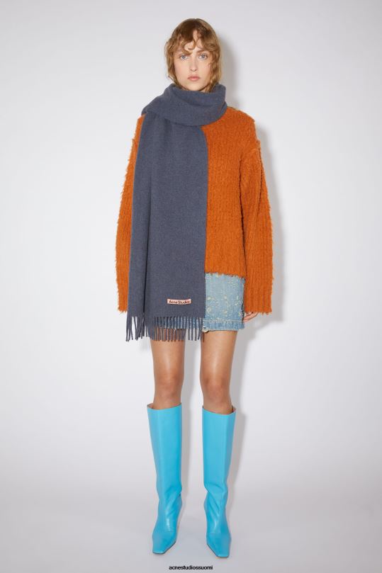 Acne Studios Lisätarvikkeet violetti melansi 0VF2B589 hapsuvillahuivi - kapea