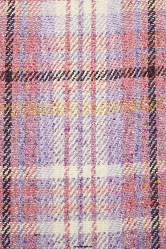 Acne Studios Lisätarvikkeet violetti violetti 0VF2B629 ruudullinen hapsuhuivi