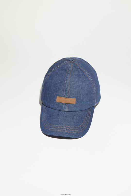 Acne Studios Lisätarvikkeet indigonsininen 0VF2B532 denim baseball-lippis
