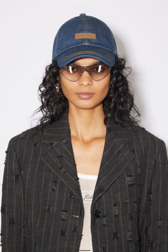 Acne Studios Lisätarvikkeet indigonsininen 0VF2B532 denim baseball-lippis