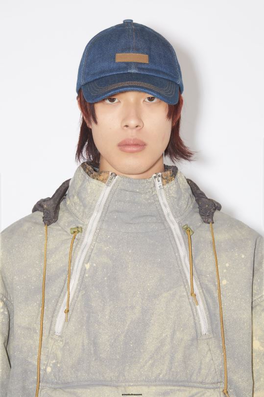 Acne Studios Lisätarvikkeet indigonsininen 0VF2B532 denim baseball-lippis