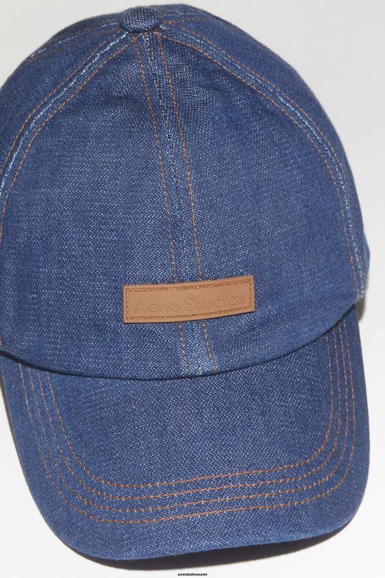 Acne Studios Lisätarvikkeet indigonsininen 0VF2B532 denim baseball-lippis