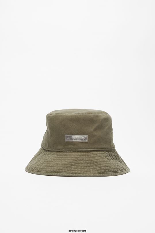 Acne Studios Lisätarvikkeet khakin vihreä 0VF2B602 twill bucket hattu
