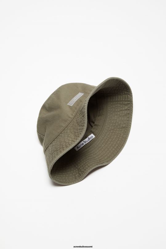 Acne Studios Lisätarvikkeet khakin vihreä 0VF2B602 twill bucket hattu