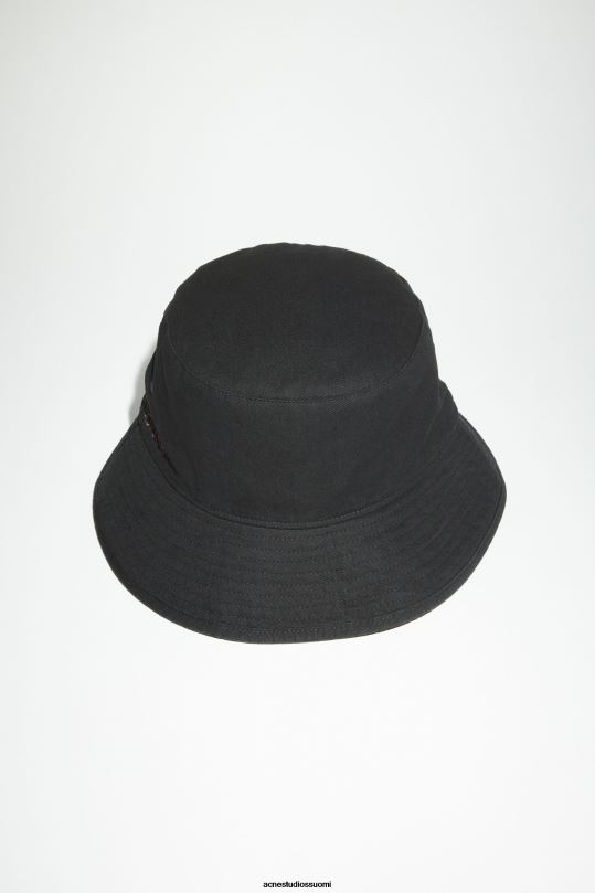 Acne Studios Lisätarvikkeet musta 0VF2B515 twill bucket hattu