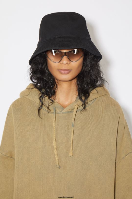 Acne Studios Lisätarvikkeet musta 0VF2B515 twill bucket hattu
