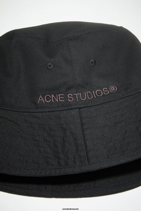 Acne Studios Lisätarvikkeet musta 0VF2B515 twill bucket hattu
