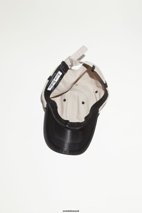 Acne Studios Lisätarvikkeet musta valkoinen 0VF2B478 puuvillainen baseball-lippis