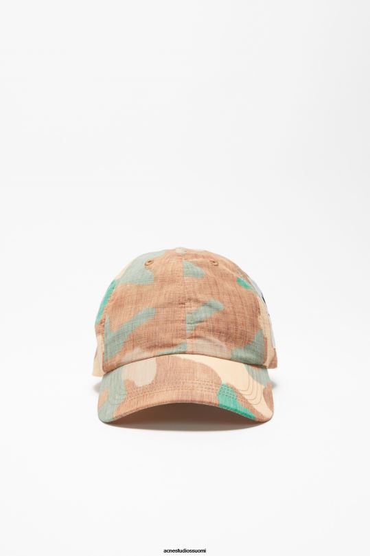 Acne Studios Lisätarvikkeet oranssi/vihreä 0VF2B772 painettu korkki
