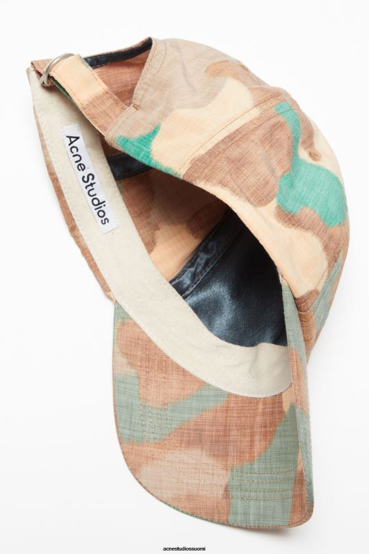 Acne Studios Lisätarvikkeet oranssi/vihreä 0VF2B772 painettu korkki