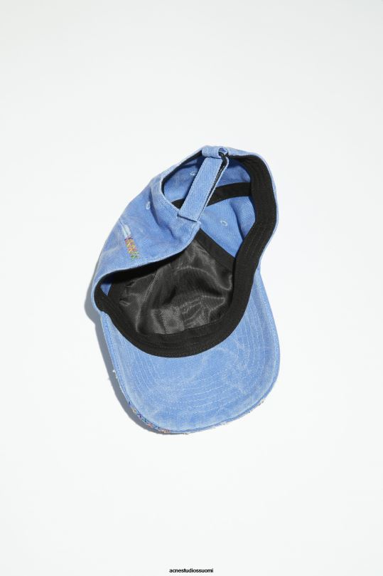 Acne Studios Lisätarvikkeet puuterinsininen 0VF2B705 nahkainen kasvokorkki