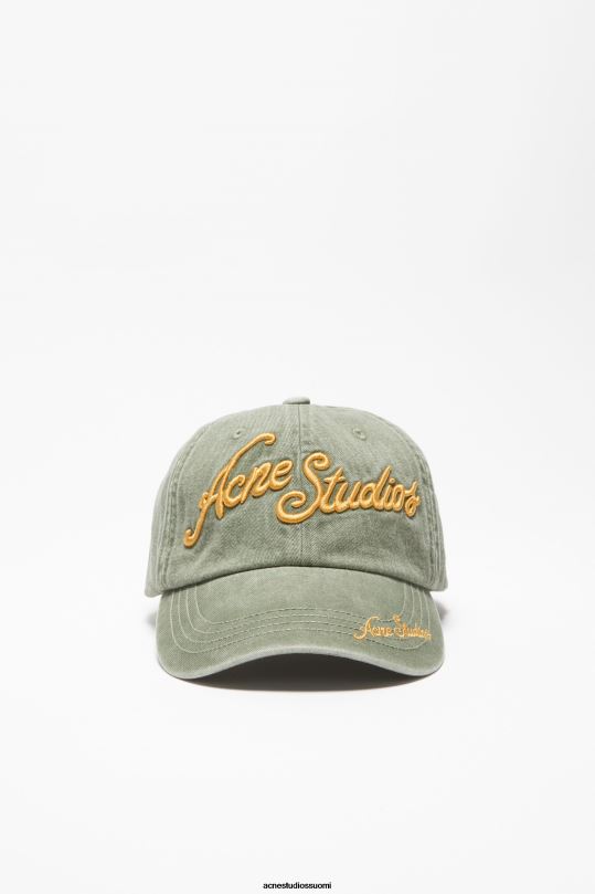 Acne Studios Lisätarvikkeet salvian vihreä 0VF2B659 logo korkki